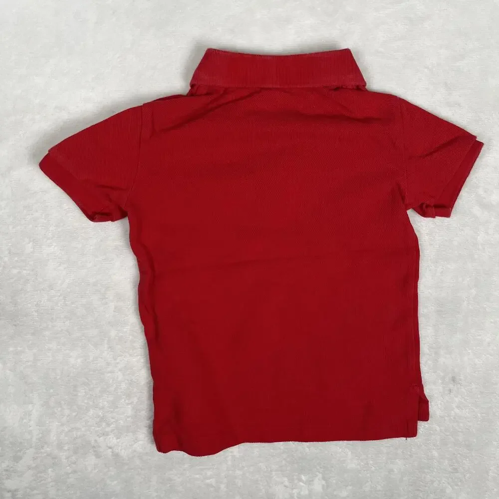 Polo Ralph Lauren Polo Shirt Kids 3T Red Short Sleeve Pony Logo Knit Casual